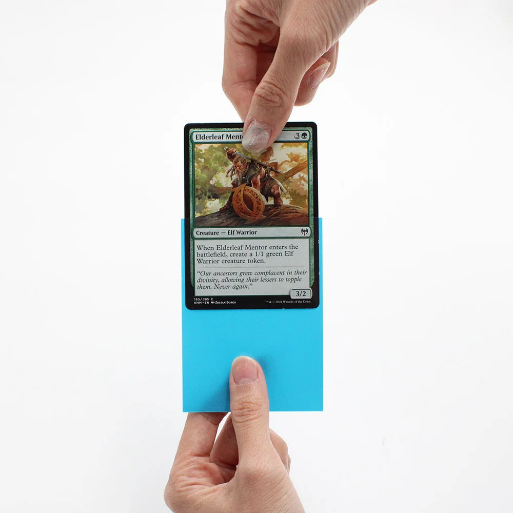 66*91mm Matte color TCG MTG YGO Game Card holographic sleeve acid free retailed holographic card sleeve