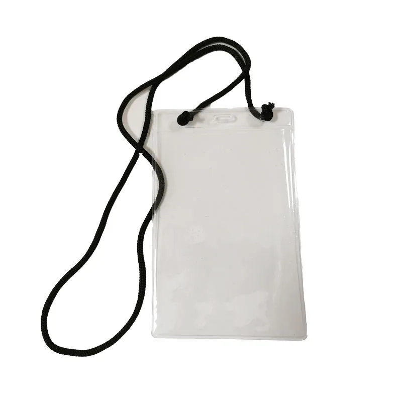 Customized Double Transparent Pvc Id Card Holder for event/conference