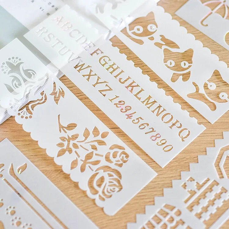 Christmas Customizable Craft Laser Cut Card Making Plastic Reusable Mandala Template Drawing Stencils Sets For Wall Painting