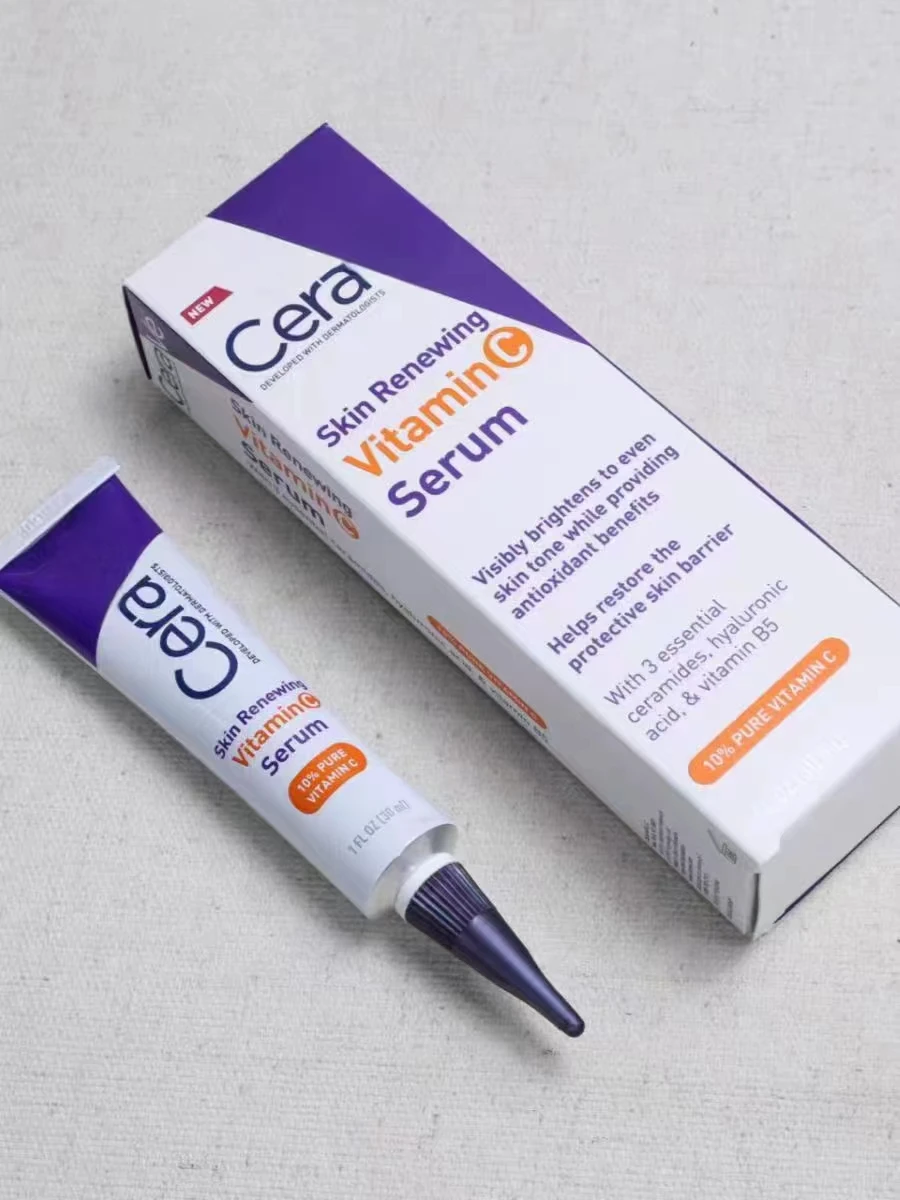 Ceravee hot sale 30ml vitamin C10% serum anti-oxidation acne whitening essence skin renewal aluminum hyaluronate tube