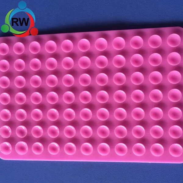 Custom high quality double sided silicone vacuum suction cups/flexible silicone suction cup pads