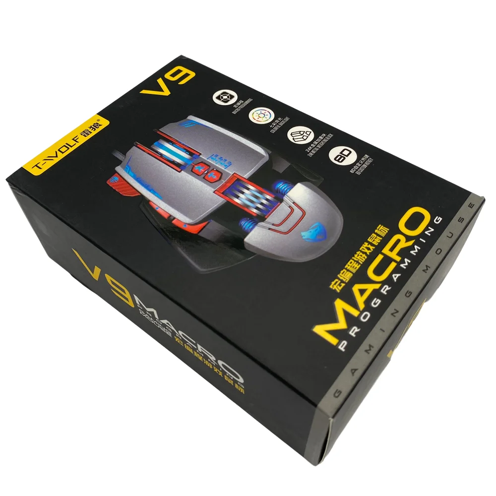 
DPI Adjustable Mechanical T-wolf Brand 8D Glowing Gaming Mouse 