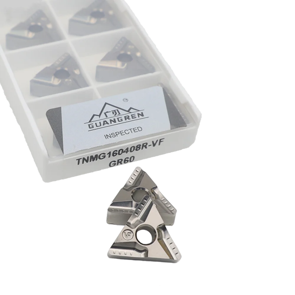 GUANGREN TNMG160408R-VF TNMG160408L-VF Hot Sale  Cermet Cutting Tools  CNC Turning Inserts for steel Triangular grooving tool