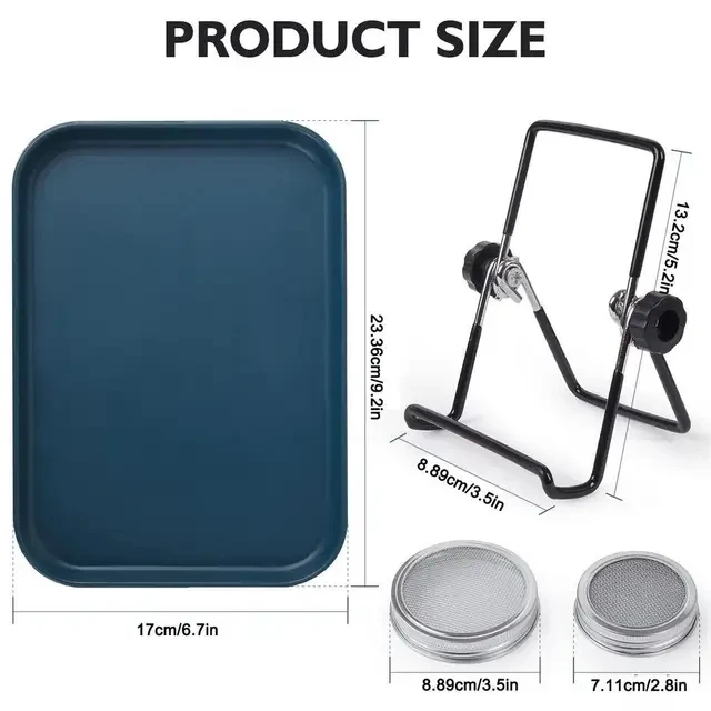 Sprouts Growing Kit Stainless Steel Mason Jar Sprouting Jar Lids For Mung Bean Mason Sprouting Jar Kit With Drip Tray Label