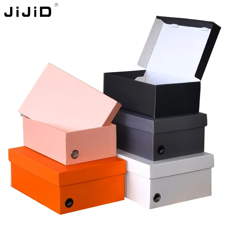 JIJID Foldable Shoe Storage Box Shoe Packaging Box Shoe Box