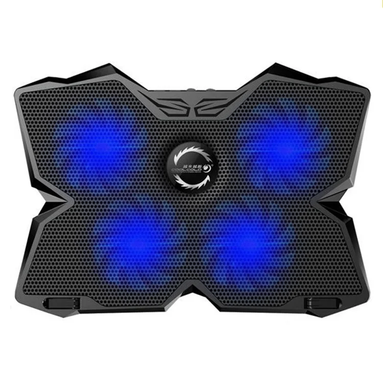 Wholesale 4 fans laptop cooling stand 17 inch heavy duty usb notebook cooling fan with LED light