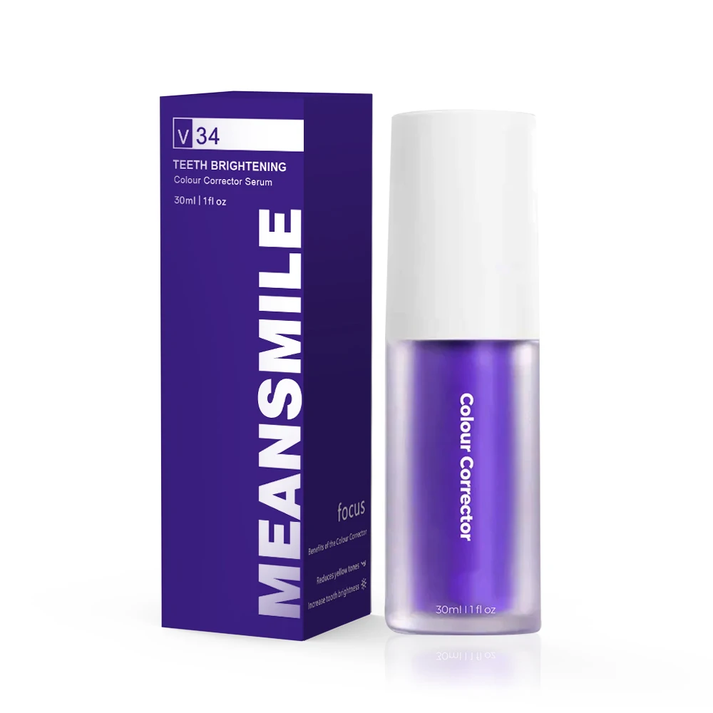2022 New Arrive Fast Result Vegan No Sensitive Custom Logo 30ml Liquid Toothpaste V34 Colour Corrector For Teeth