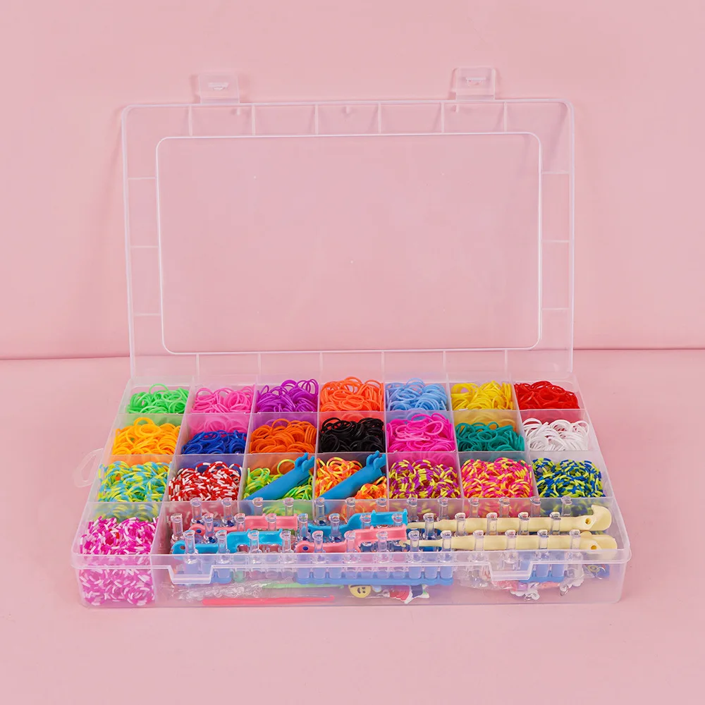 XIMAI Rainbow Bands Bracelet Rubber Making Loom Diy Kit For Girls Kids Creativity Gift To Improve Imagination