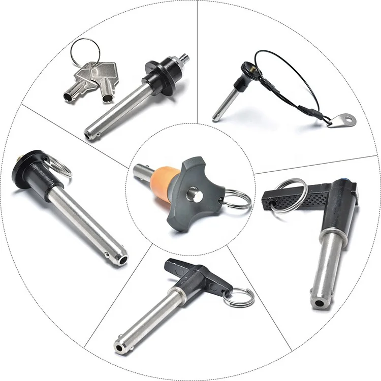 Stainless Steel 304 316 Safety O/D T Handle Ball Handle Type Lock Pipe Inch Lock Pin Tractor Linch Pins