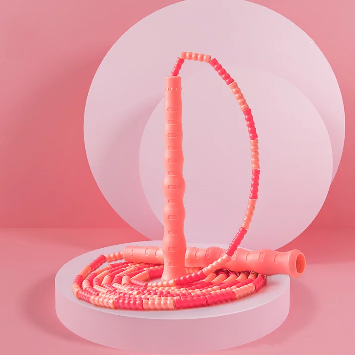 Soft Bead Jump Rope Beaded Segmented Adjustable Jumping Rope for Adults Gym Exercise Fitness