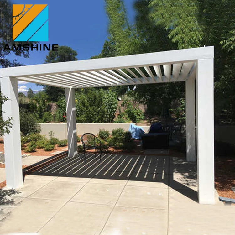 Custom pergola aluminium metal patio louvre motorized four season sunroom roof kits