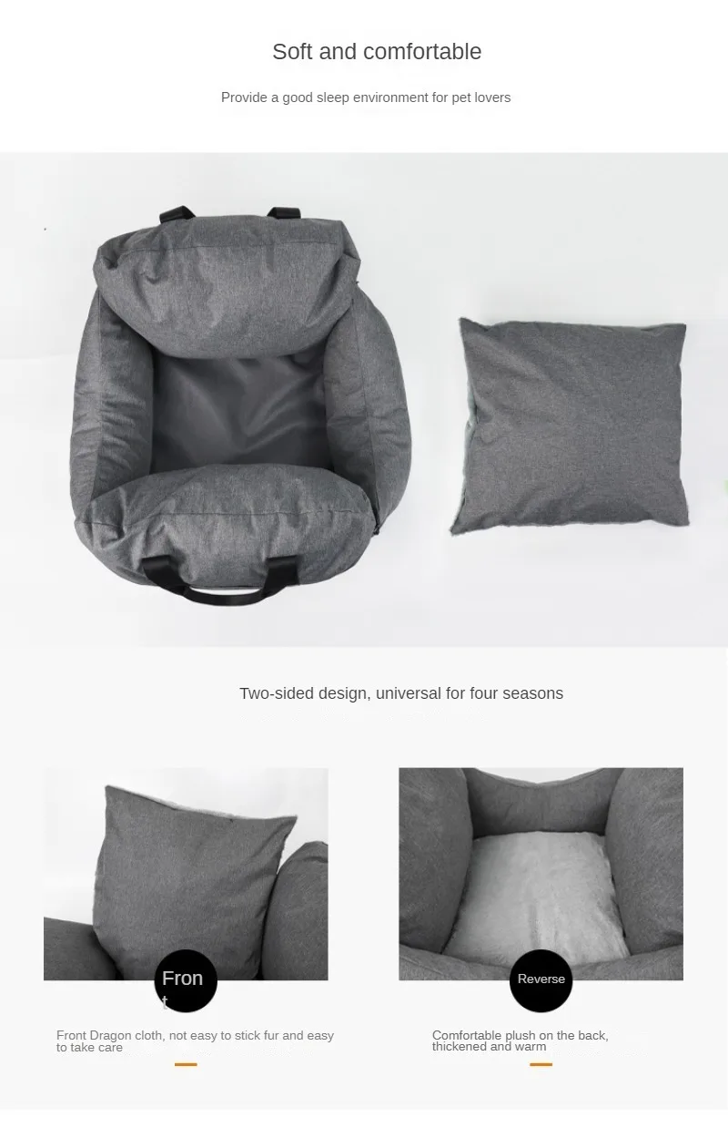 2024 Waterproof Dog Car Seat Bed Soft Luxury Dog Beds Travel Pet Carrier Bag Pet Car Seat Custom LOGO Designer Dog Products