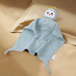 Wholesale Personalized Gift Animal Lovey Muslin Bunny Baby Security Blanket Comforter, Newborn Plush Baby Comforter Blanket