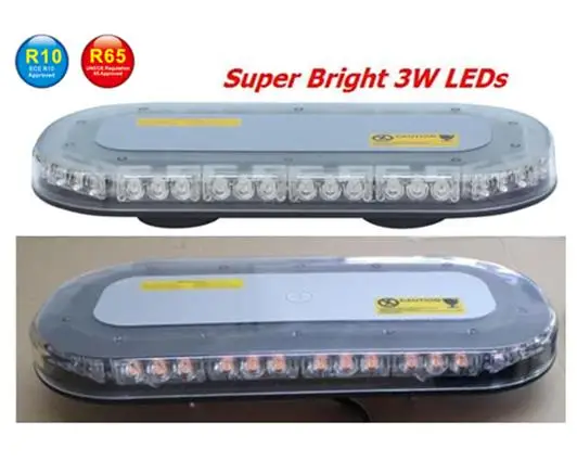 ECE R65 ultra bright 3 watt roof top magnetic mount car strobe beacon towing truck beacon trailer agricultural led strobe beacon