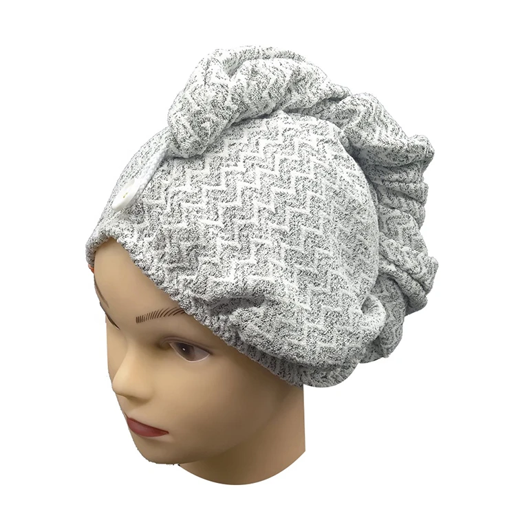 Wholesale Turban 200gsm Microfiber Dry Hair Towel Shower SPA Head Wrap Hair Turban Cap