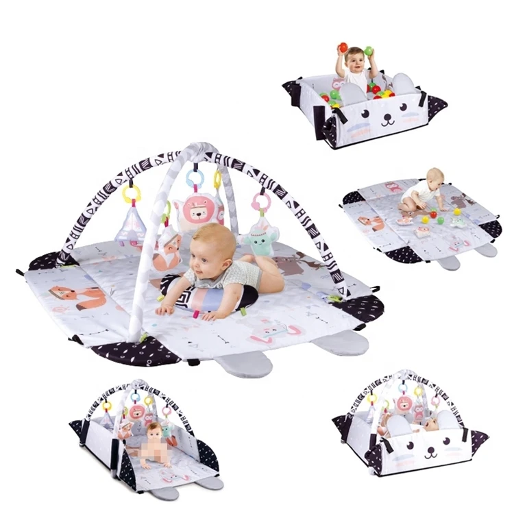 5 In 1 Baby Crawling Play Game Mat Soft Baby Toys 0 24 Months Toddler Educational Baby Ball Pit Mat With 30 Balls