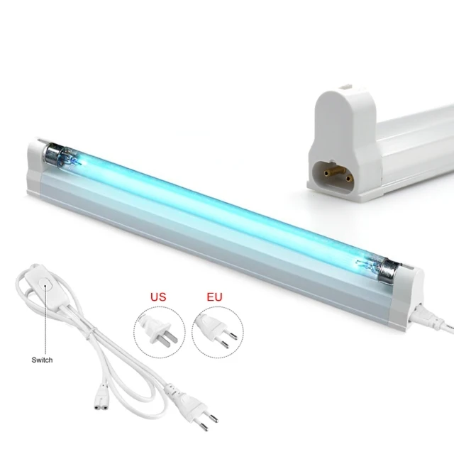 Fluorescent t8 uv tube lights integrated 254nm with/without ozone blue glass uvc t8 uv tube lamps lights