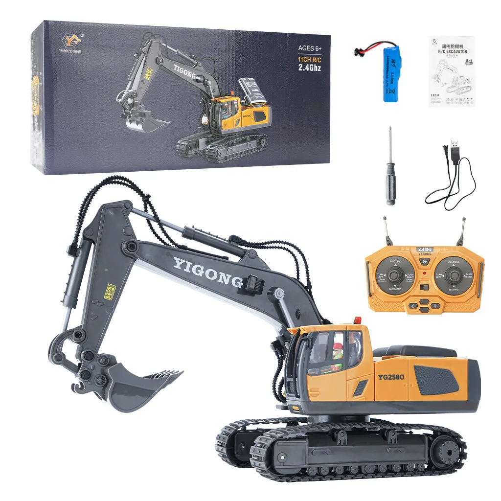 Wholesale 1/20 2.4GHz RC Excavator Bulldozer Remote Control Construction Truck Engineering Vehicles with Light Music