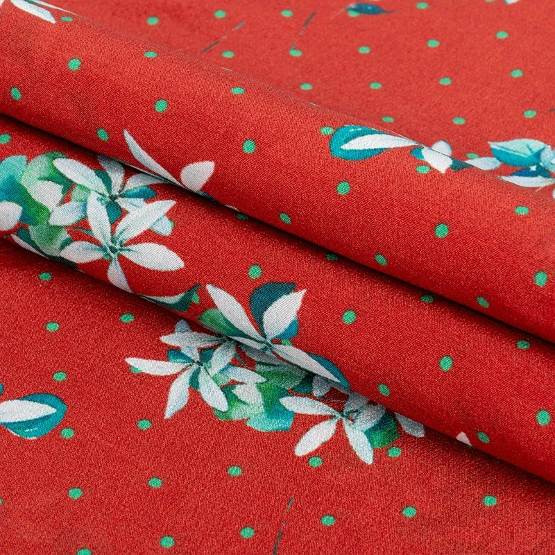 high quality 12MM 100%Silk crepe de chine fabric mulberry silk CDC digital print fabric