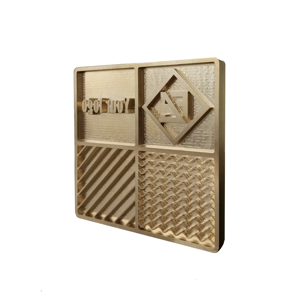 Ice Stamp Plate, Brass Rust Prevention Elegant Safe Ice Designer Tray Thick For Home