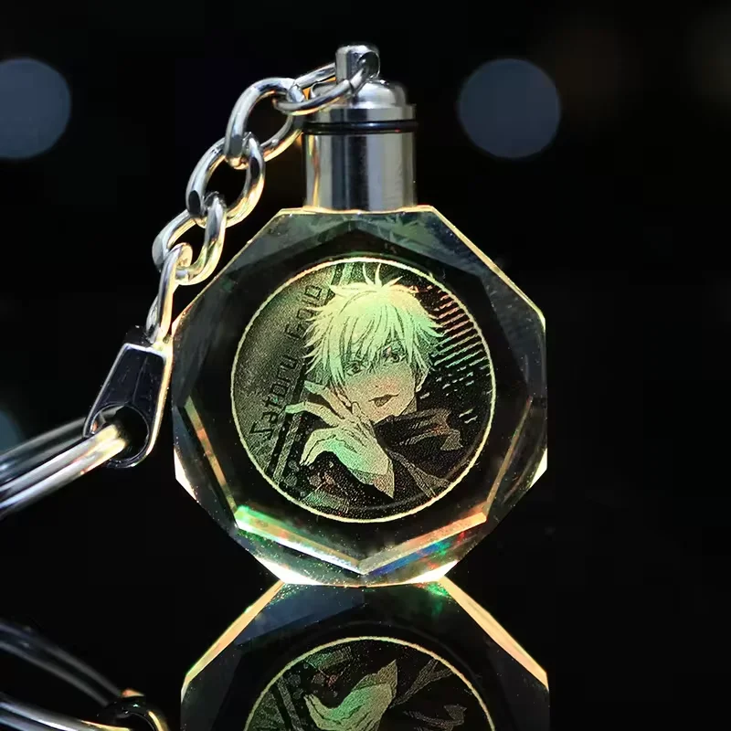 Anime Periphery Jujutsu Kaisen Keychain Character Itadori Yuji Pendant Luminescence Crystal keychain Light in Dark