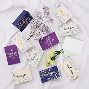 Full Color Printing Blank Cards with Envelopes and Stickers for Bridal Shower, Birthday, Wedding, Thank You, Baby Shower