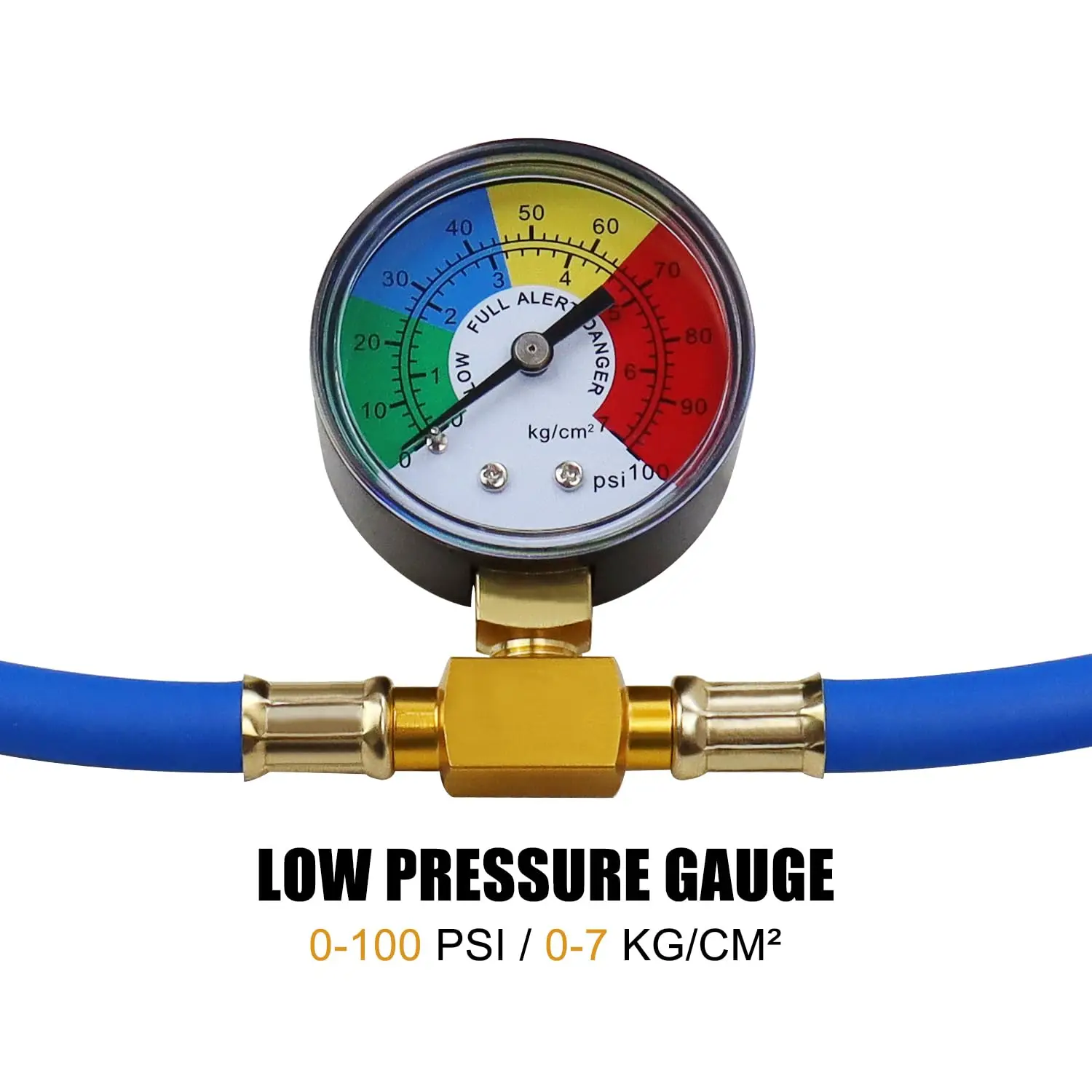 Aupoko R134A AC Refrigerant Charge Hose, 1/2 Acme Can Opener Tap Dispensing Valve, and Recharge Hose with Pressure Gauge