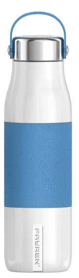 600ml Thermos Multi-color Water Bottles Double Wall Stainless Steel Insulated Vacuum Flask with PU Leather Sleeve And Handle