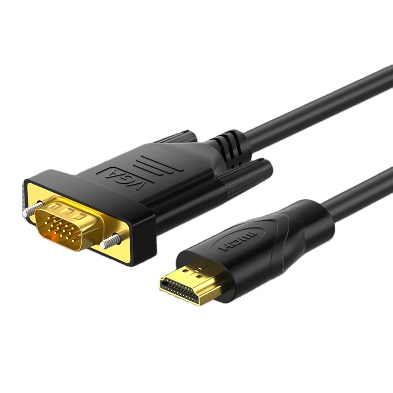 Gold Plated Hdmi To Vga Converter Cable 1080p Hdmi Male To Vga Male Gold Plated Active Video Adapter
