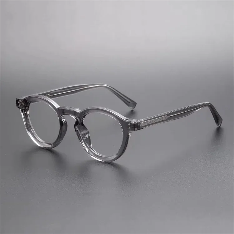 Wholesale Fashion Custom Logo Retro Oval Eyewear Women High Quality Computer Eyeglasses Frames round Frame Optical Glasses Men