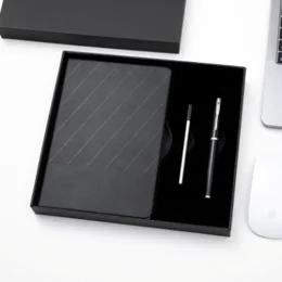 Wholesale Men Corporate Gift Notebook Pen 16G USB Set Customized Journal Agenda Planner With Laser Marker Pen