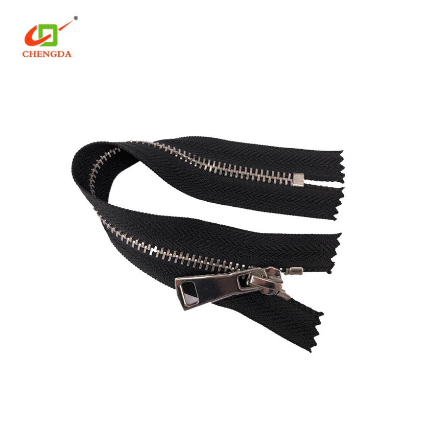 CHENGDA Metal zipper open end brass zipper close end zip two way 3# 5# 8# copper rose gold silver gunmetal zipper