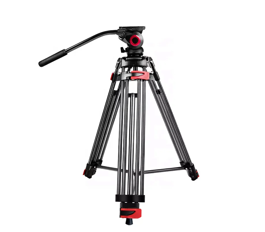 Professional Fluid Head Tripod186cm 15kg Payload heavy Aluminum Video Camera Tripod Kit For Video Studio Shooting