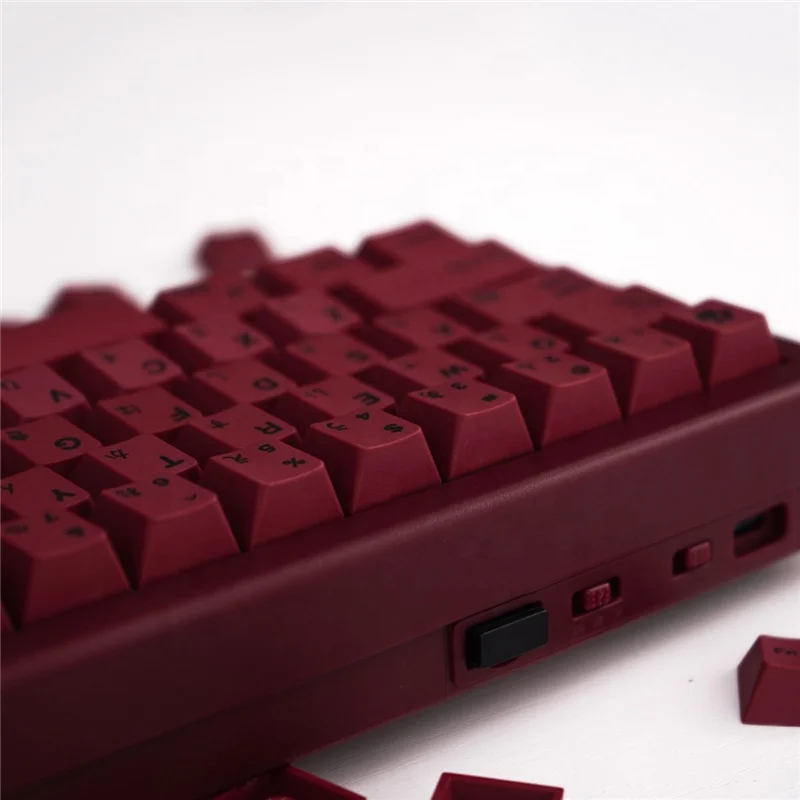Клавиатура Cherry минималистская красная тема PBT 140 клавиши краситель-саб кепка для MX Switch 61/64
