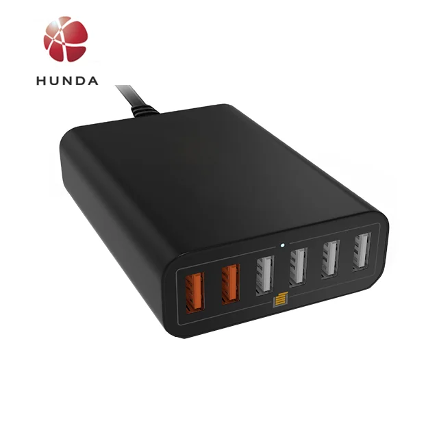  Оптовая продажа универсальное автомобильное зарядное устройство с Мульти usb адаптер для телефонов и планшетов портативный 6 порт QC3.0 60 Вт телефон зарядного устройства