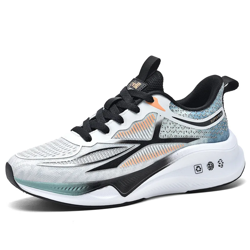 Wholesale Mens Luxury Sneakers Cushioning Flying Weaving Breathable Basketball Sneakers for Men With Logo