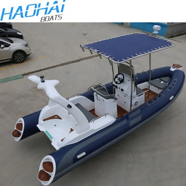 19ft 5.8m Deep Tube Inflatable Hypalon Speed Rib Boats PVC Material with Outboard Motor Fishing Drifting Family Power Boating