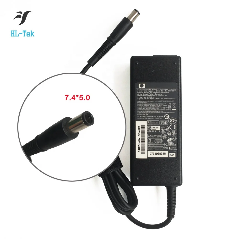 90w 19v 4.74a ac adapter For HP Pavilion DV6 DV7 CQ60 G6 G60 G62 Laptop charger big pin