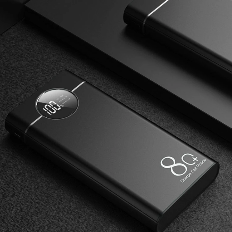 Wholesale Promotional Gift Clock Style 20000 MA Universal Large Capacity Mobile Powerbank Charging Power Bank Customized