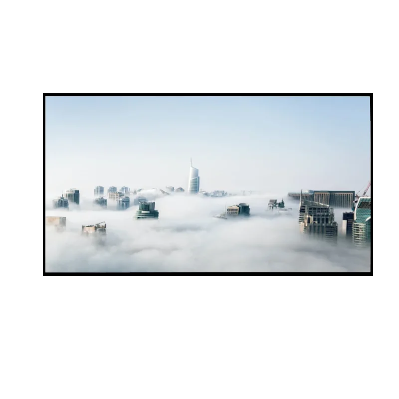 92 Inch Grey Fresnel Anti-light ALR  Projection Screen For Long Throw Projector 4K With 1cm Narrow Bezel Middle Size Screens