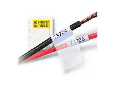 Hot Selling Clear Cable Labels Self-Laminating Adhesive Wire Tags Easy Identification Custom Sticker Stamping Economical