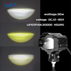 30W High Power Light Motorcycle Driving Light Led Headlight 12V Work Light