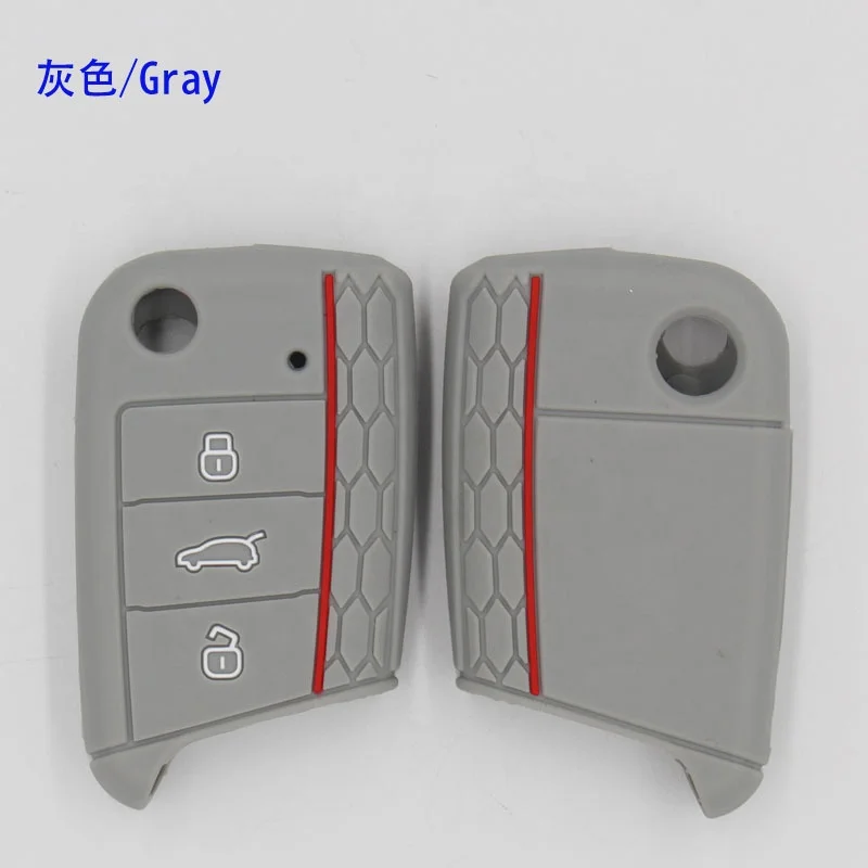 For VW Fob Custom Remote Soft Silicone Key Case New Materials Good Price Car Key Cover Customized