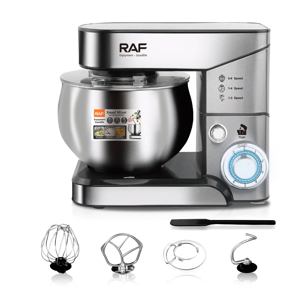 home mixing machine egg beater dough whisk 6.8L household mixer cake kitchen stand mixer