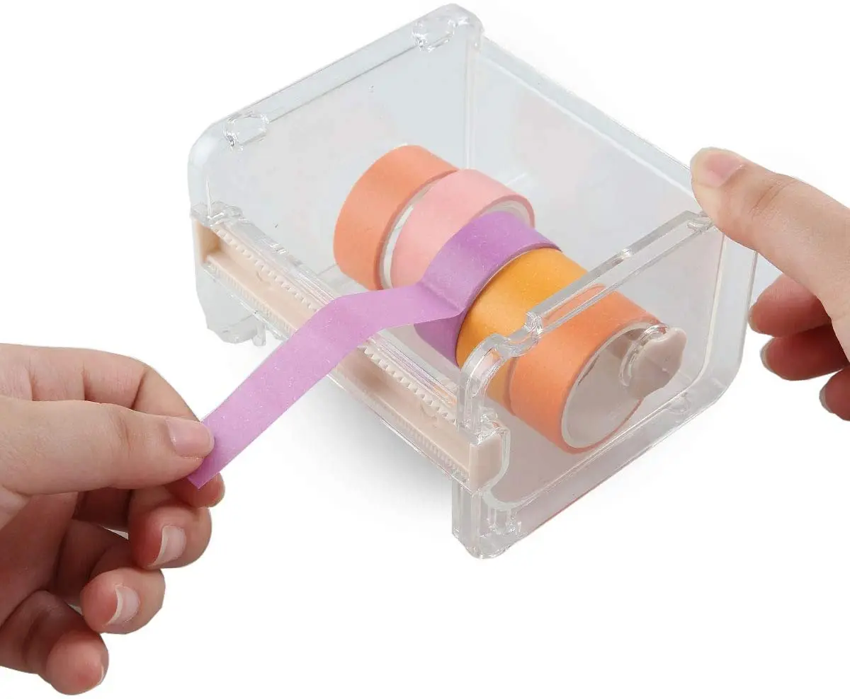 Adhesive paper tape holder washi tape dispenser