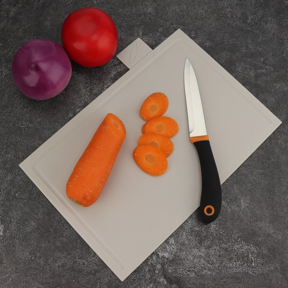 KITCHENCARE Stainless Steel 5 Piece Knives Set Plastic Color Coded Chopping Cutting Board with Holder