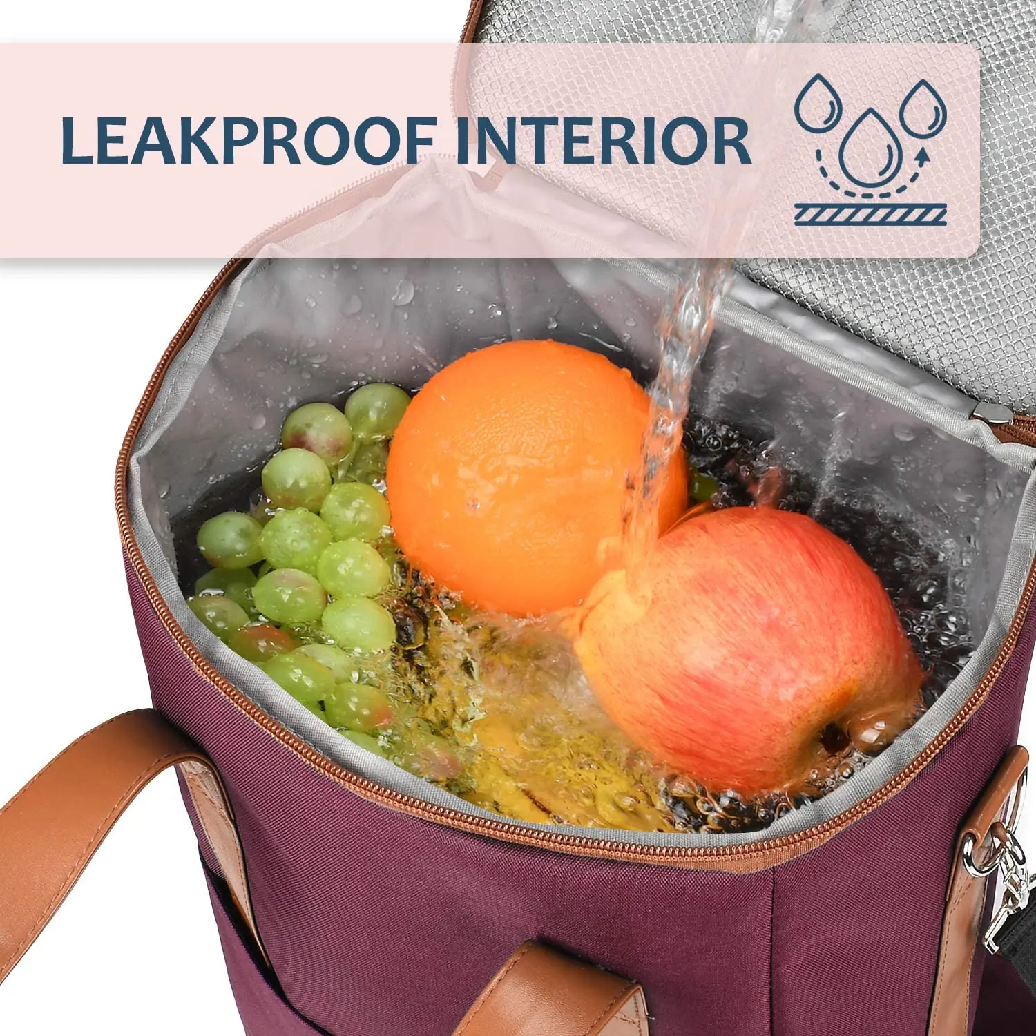 6 Bottle Wine Insulated Leak proof Padded Wine Cooler Carrying Tote Bag For Travel Camping And Picnic