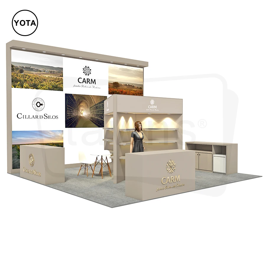 Tawns Tool Free Portable Aluminum Stand Custom Tension Fabric Backdrop Exhibition Booth Trade Show Booth Equipment Display Stand