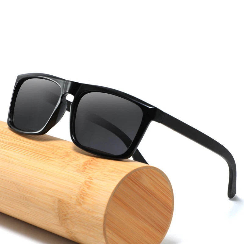 Polarized wood sunglasses Spring feet square bamboo sunglasses