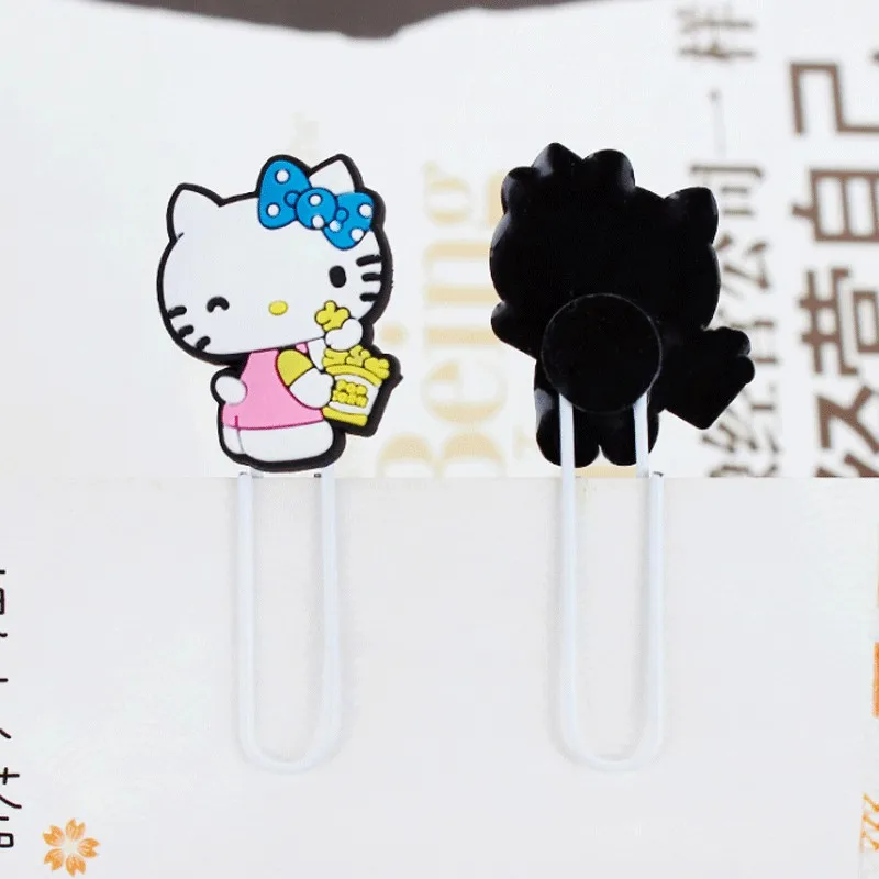  TOPSTHINK Hello Kitty Силиконовый мультяшный милый креативный металлический цветной закладной зажим для